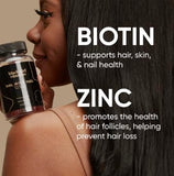 Etiqueta de Black Girl Vitamins con ingredientes sin gelatina y sin gluten
