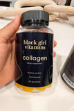 Detalle de ingredientes y empaque de gomitas con sabor lima Black Girl Vitamins.