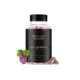 Gomitas de hierro de Black Girl Vitamins en bote, apoyo a la energía diaria.