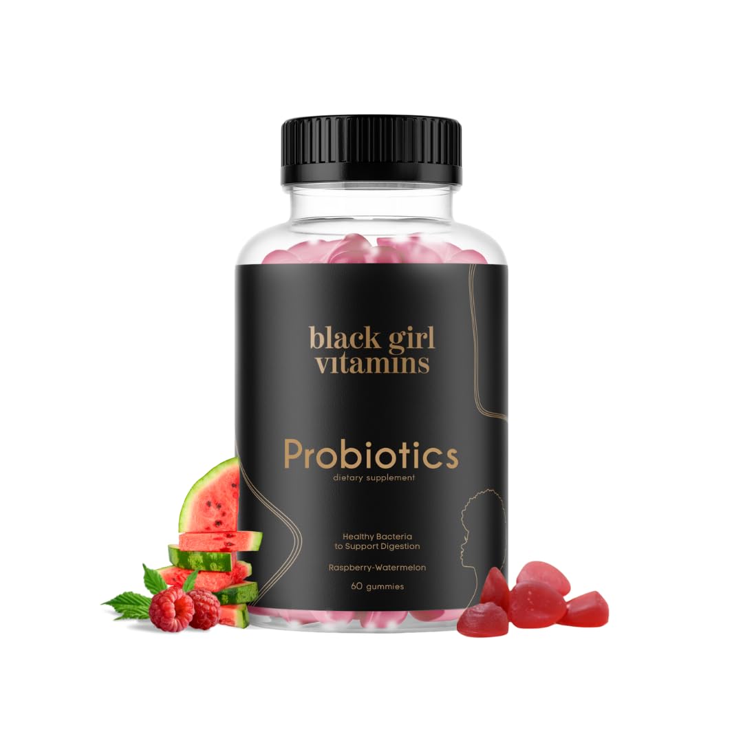 Black Girl Vitamins gomitas probióticas para digestión equilibrada y bienestar diario.