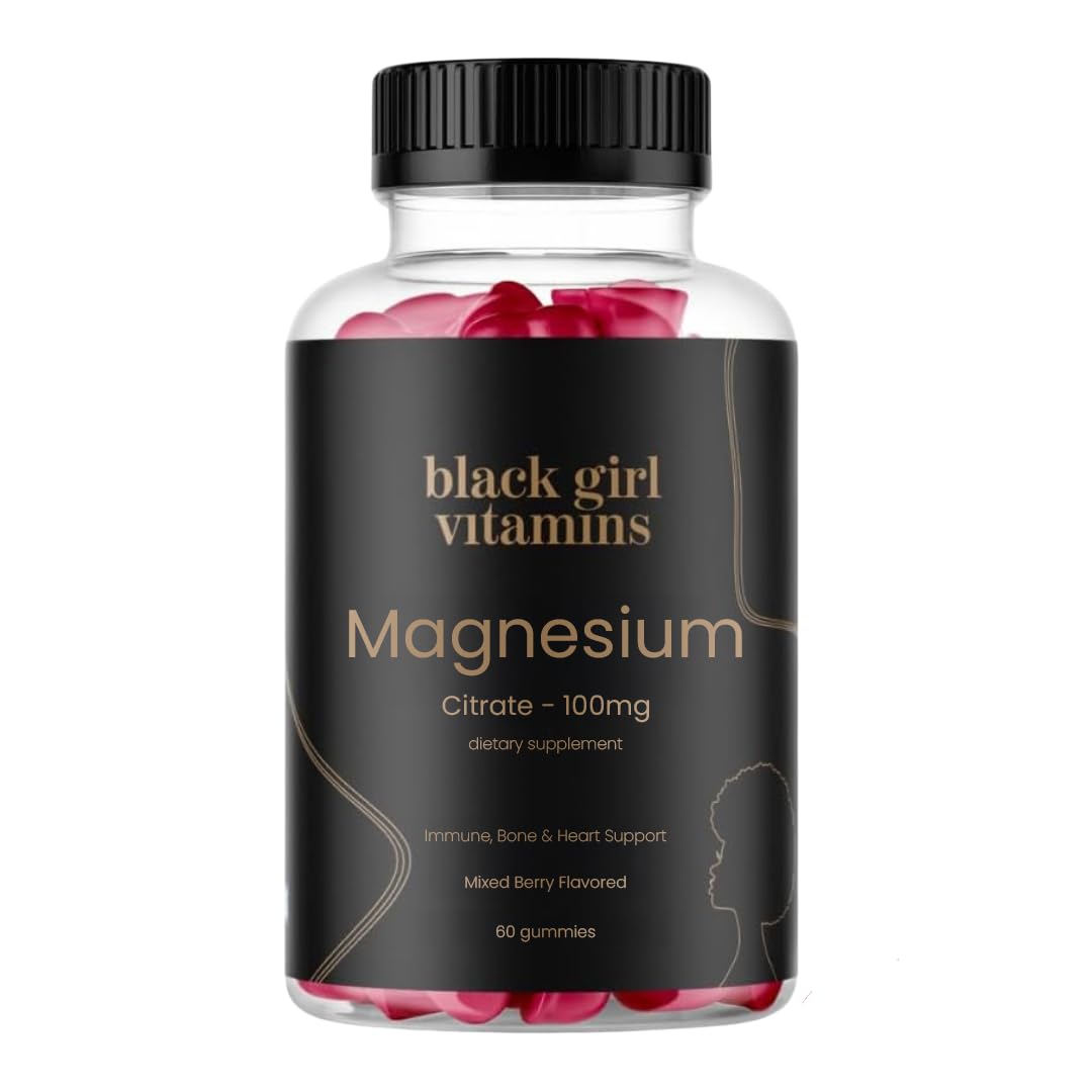 Gomitas de magnesio Black Girl Vitamins en frasco para uso diario
