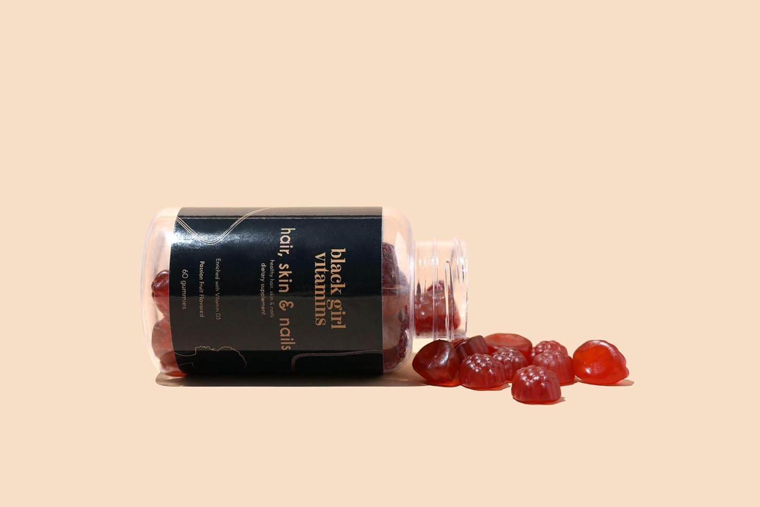 Black Girl Vitamins ofrece sabor a maracuyá para rutina diaria de cuidado.