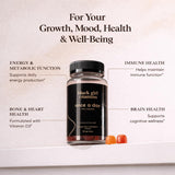 Black Girl Vitamins soporte inmunitario en gominola de fresa para mujeres.