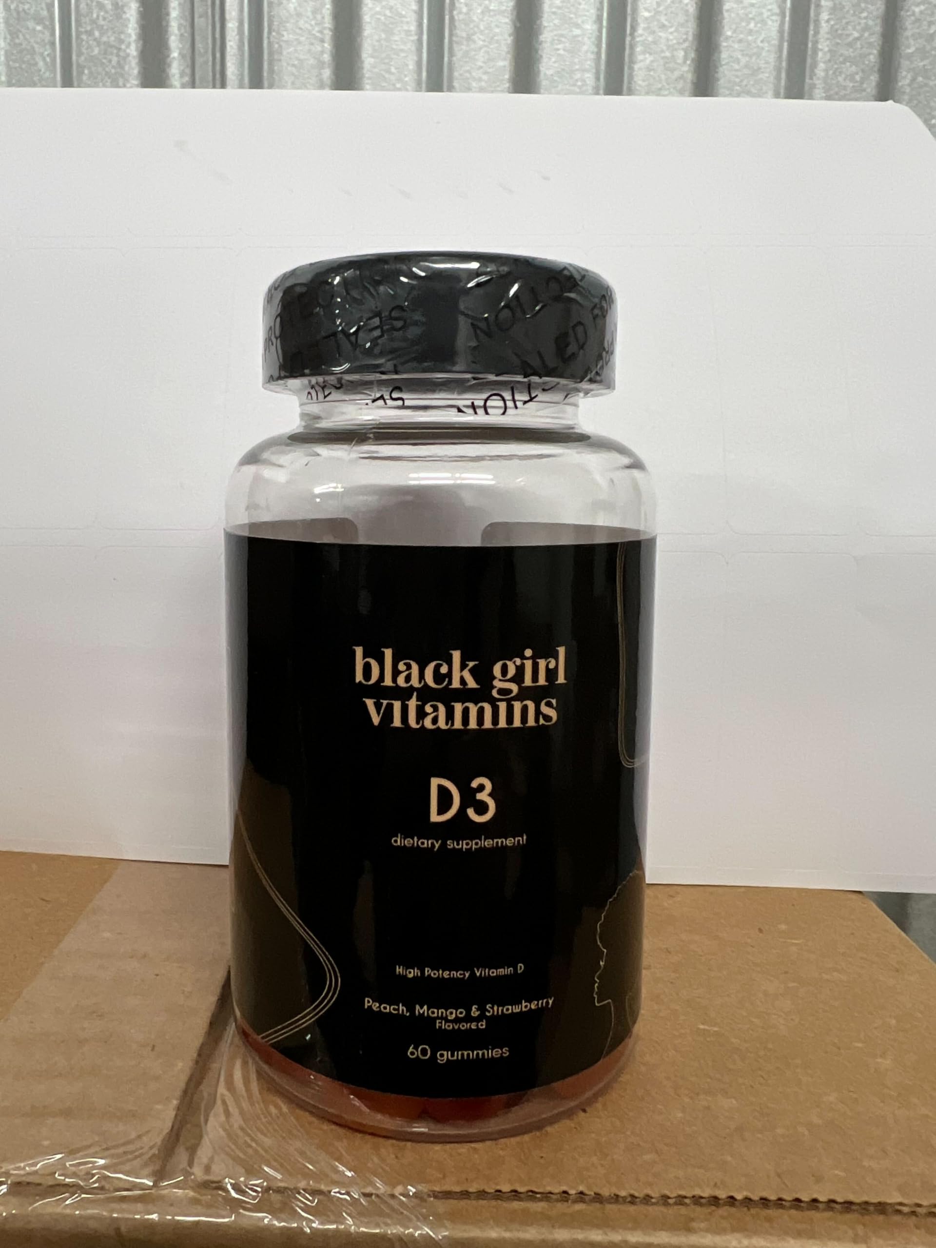 Black Girl Vitamins Gomitas de Vitamina D3, hechas en EE. UU. con fórmula limpia
