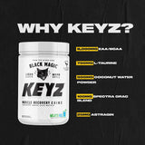 Mezcla en polvo EAA/BCAA de Black Magic Keyz para recuperación muscular.