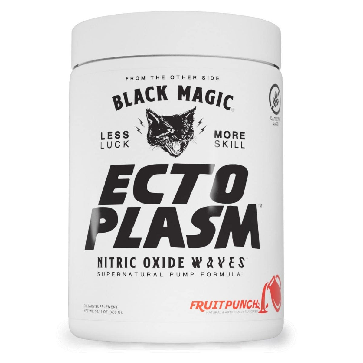 Botella de Black Magic Supply Ecto Plasm Fruta Punch para hidratación durante entrenamientos.