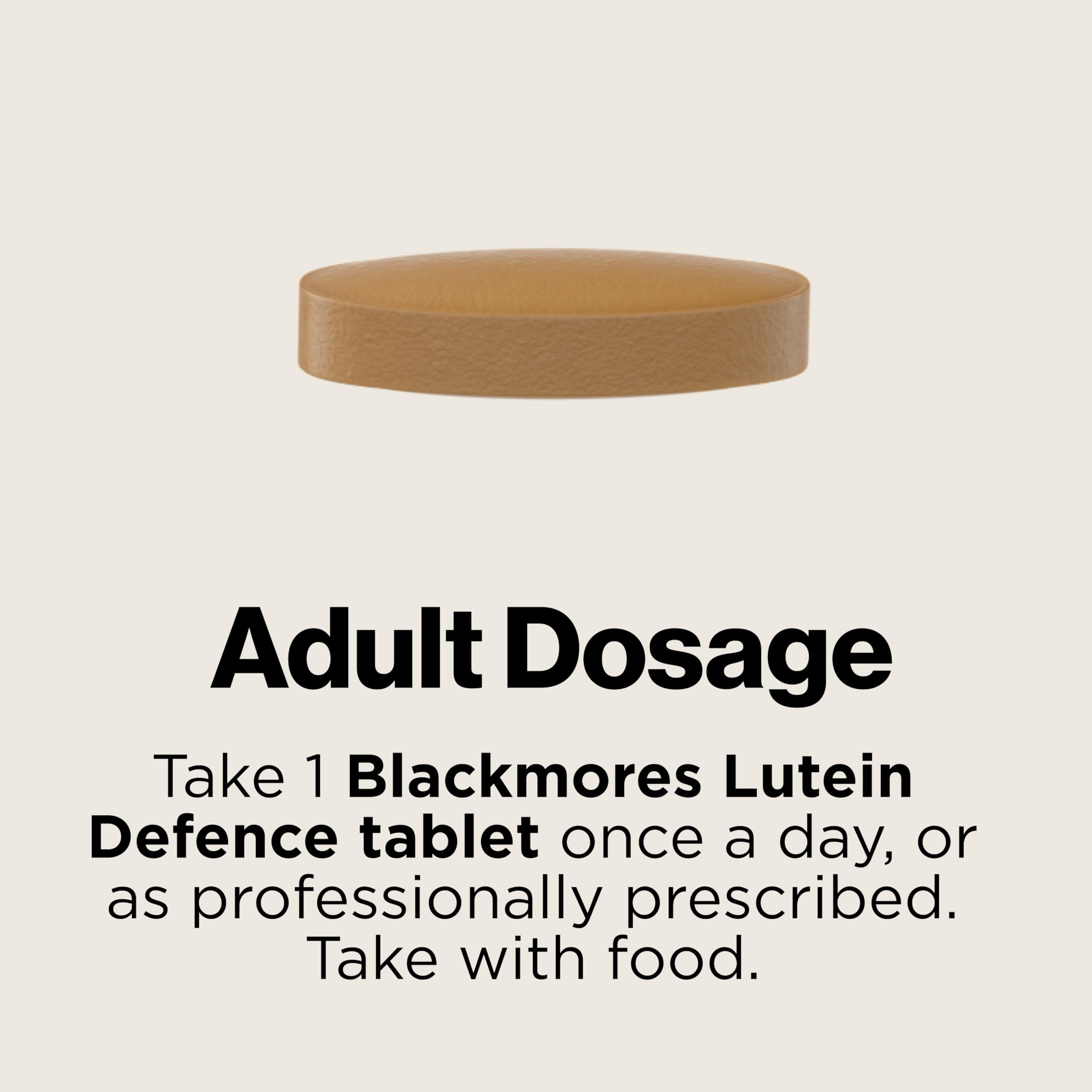 Blackmores Lutein Defence en estilo de vida activo para visión más clara.