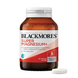 Blackmores Super Magnesio Adicional tabletas, dosis diaria para apoyo muscular.