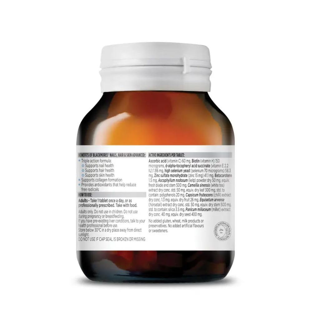 Blackmores tabletas uso diario, cuidado diario de uñas cabello piel