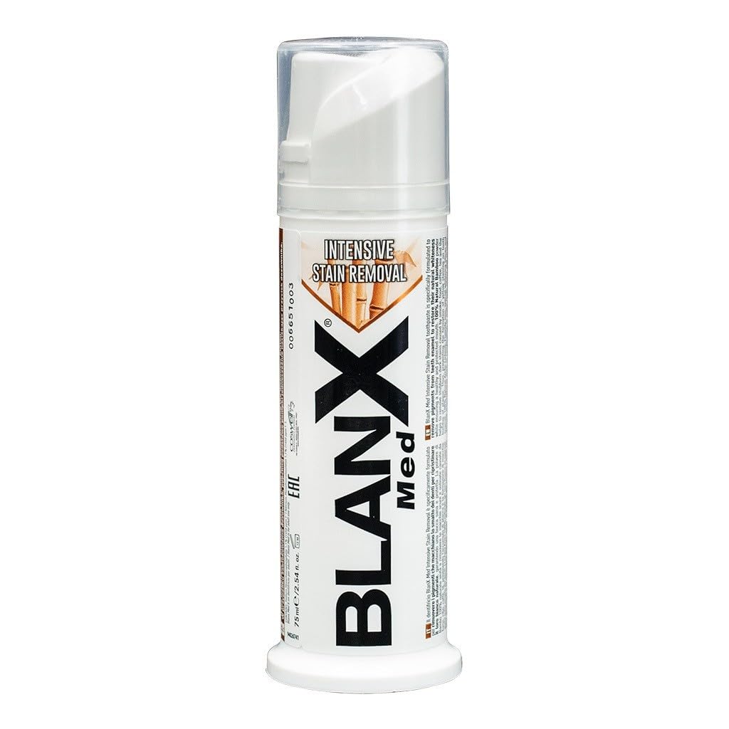 BLANX pasta de dientes para eliminación de manchas, suave para el esmalte y uso diario.