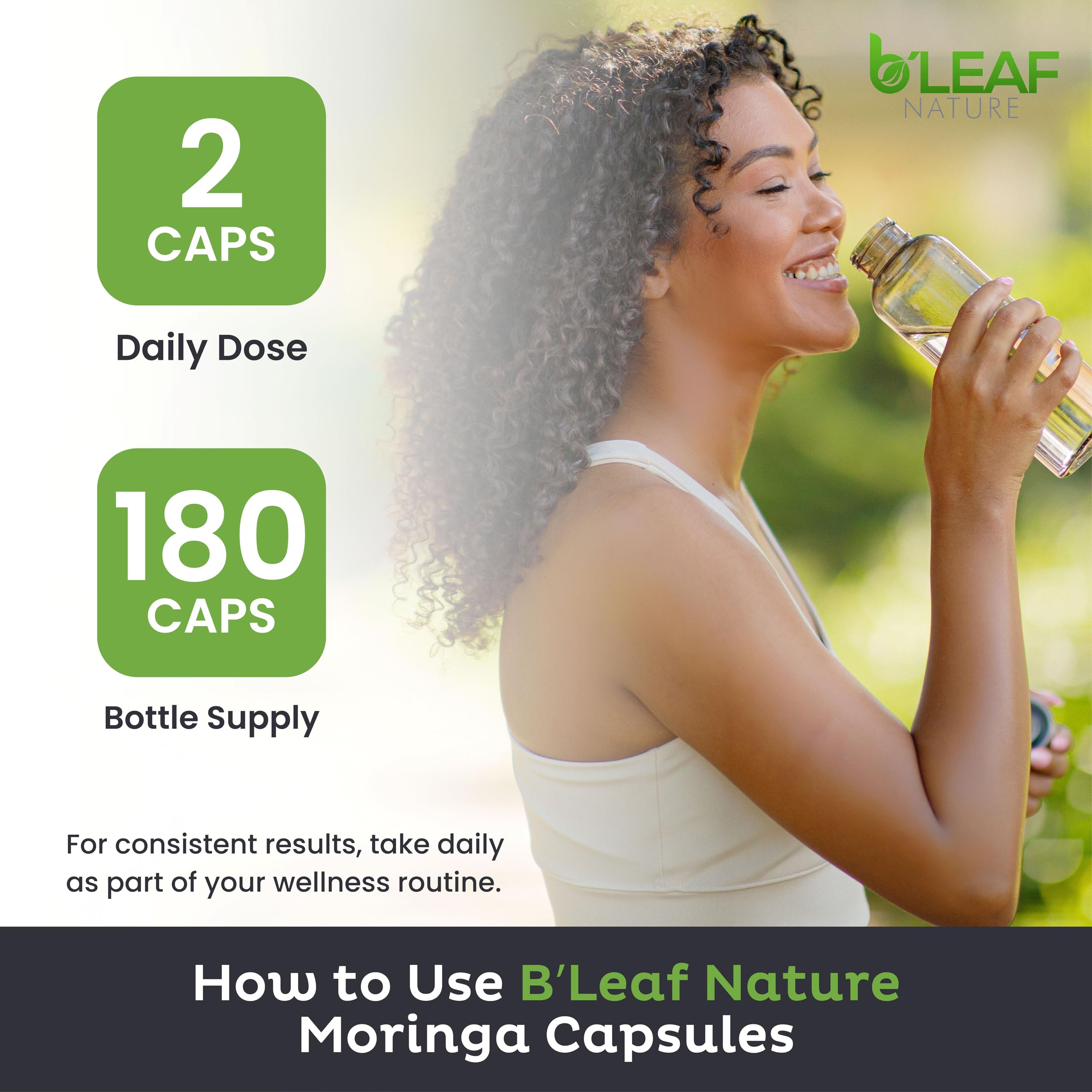 B'LEAF NATURE energía diaria sin cafeína para vitalidad