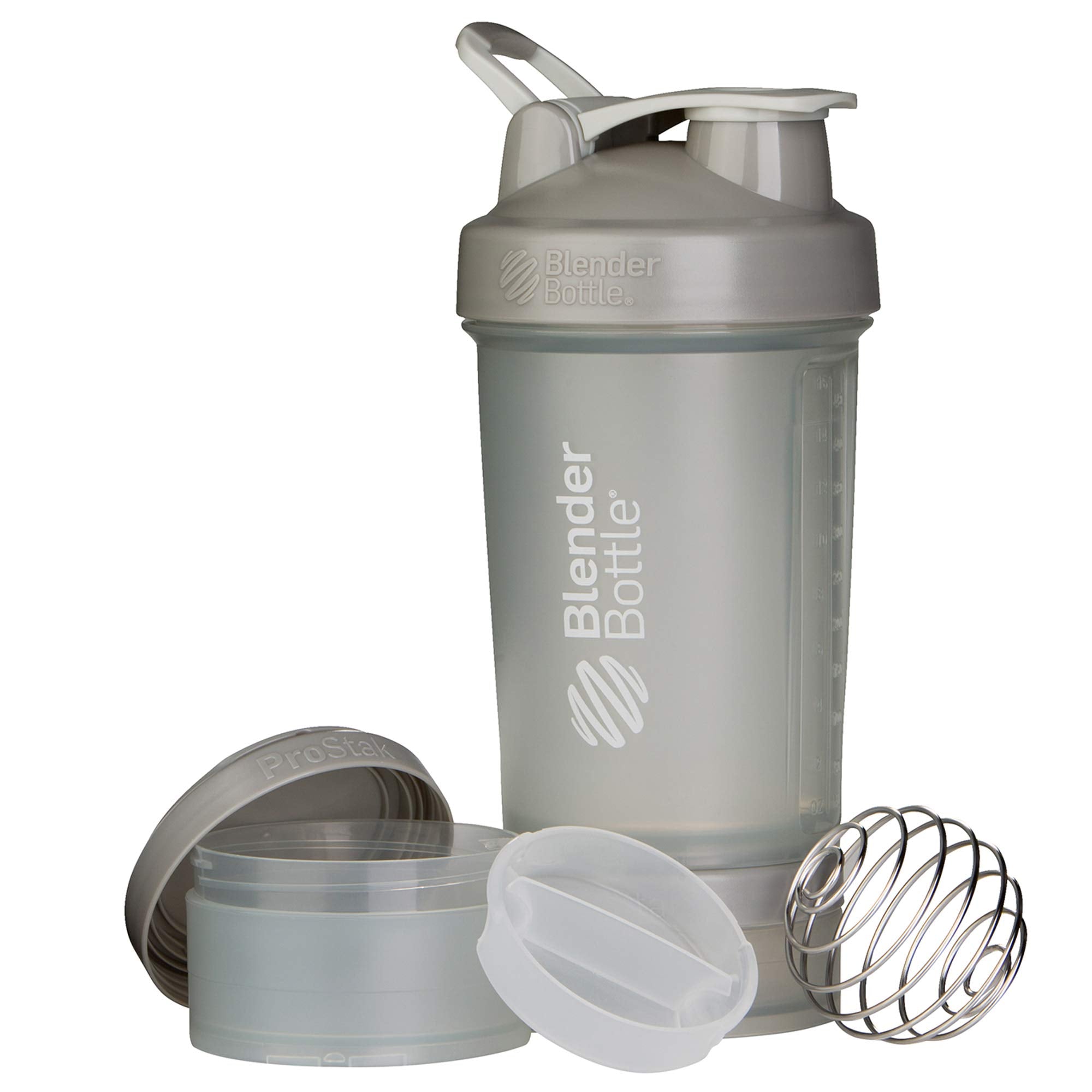 BlenderBottle ProStak con botella de 22 oz para batidos suaves y sin grumos