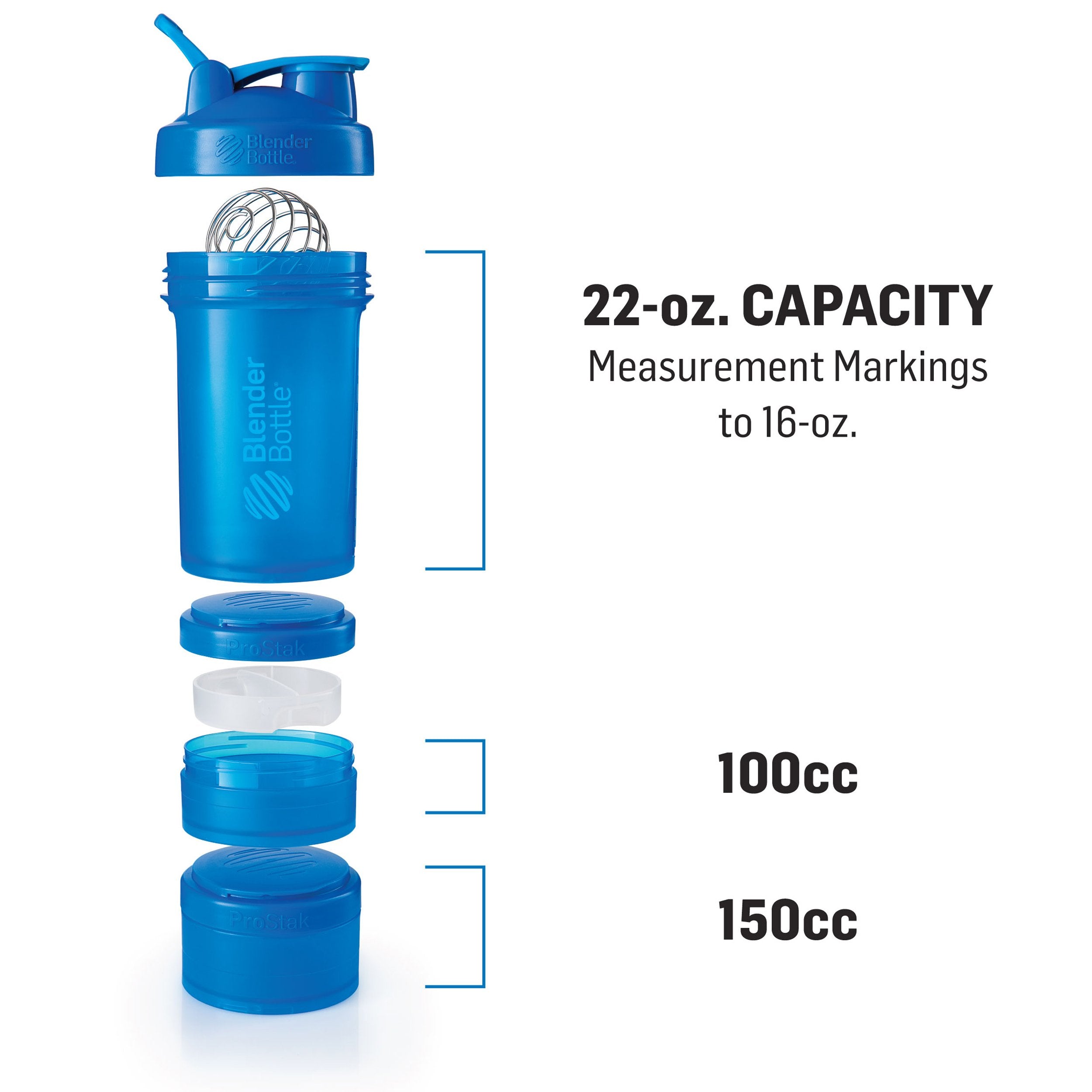 BlenderBottle ProStak con jarra de 150 cc para suplementos organizados