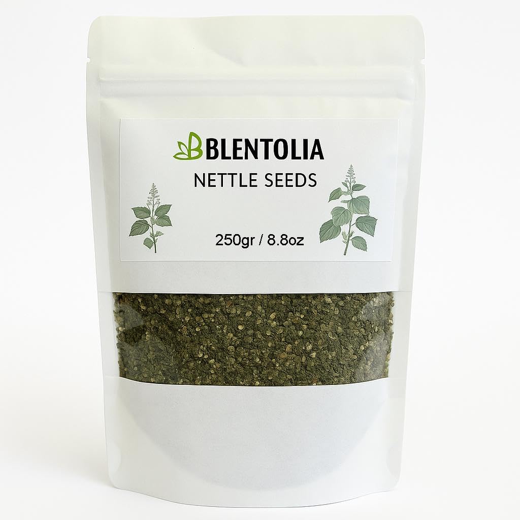 BLENTOLIA Semillas de Ortiga en empaque reutilizable para frescura sostenida.