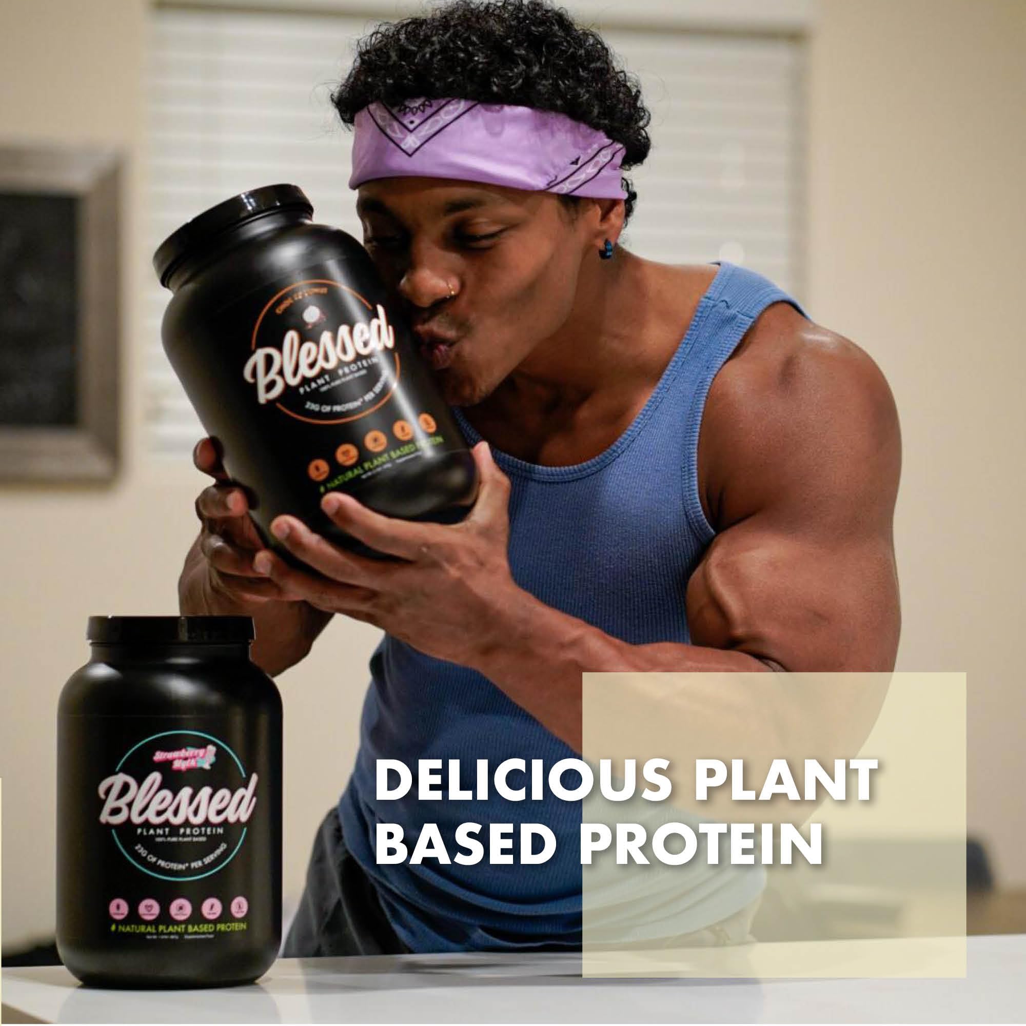Blessed Proteína sin lácteos, apta para dietas sin lactosa.
