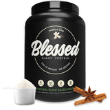 Envase de Blessed Proteína Vegana, ideal para iniciar el día con proteína limpia.