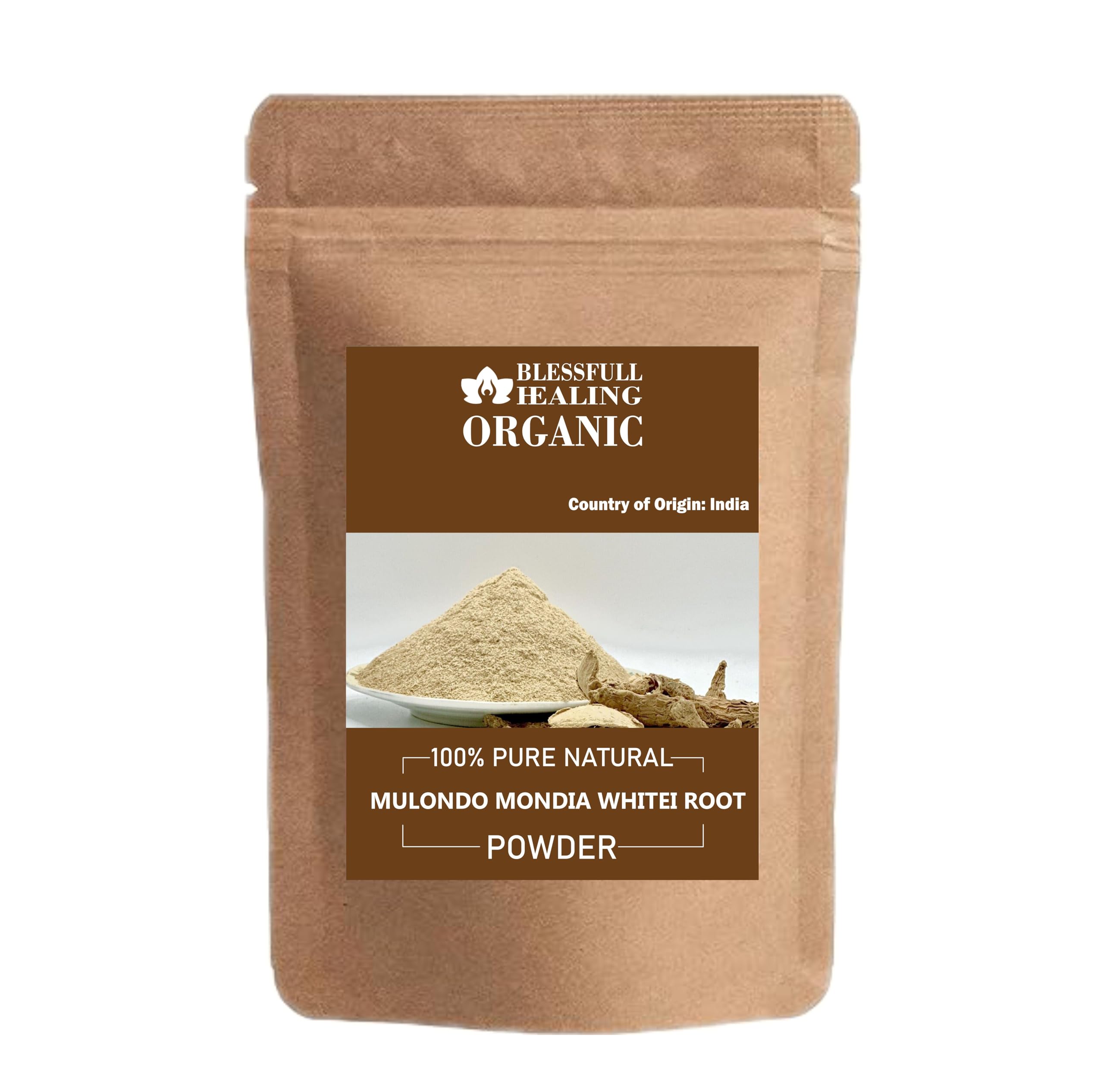 Polvo de raíz Mulondo Mondia Whitei de Blessfull Healing, polvo fino para mezclas naturales