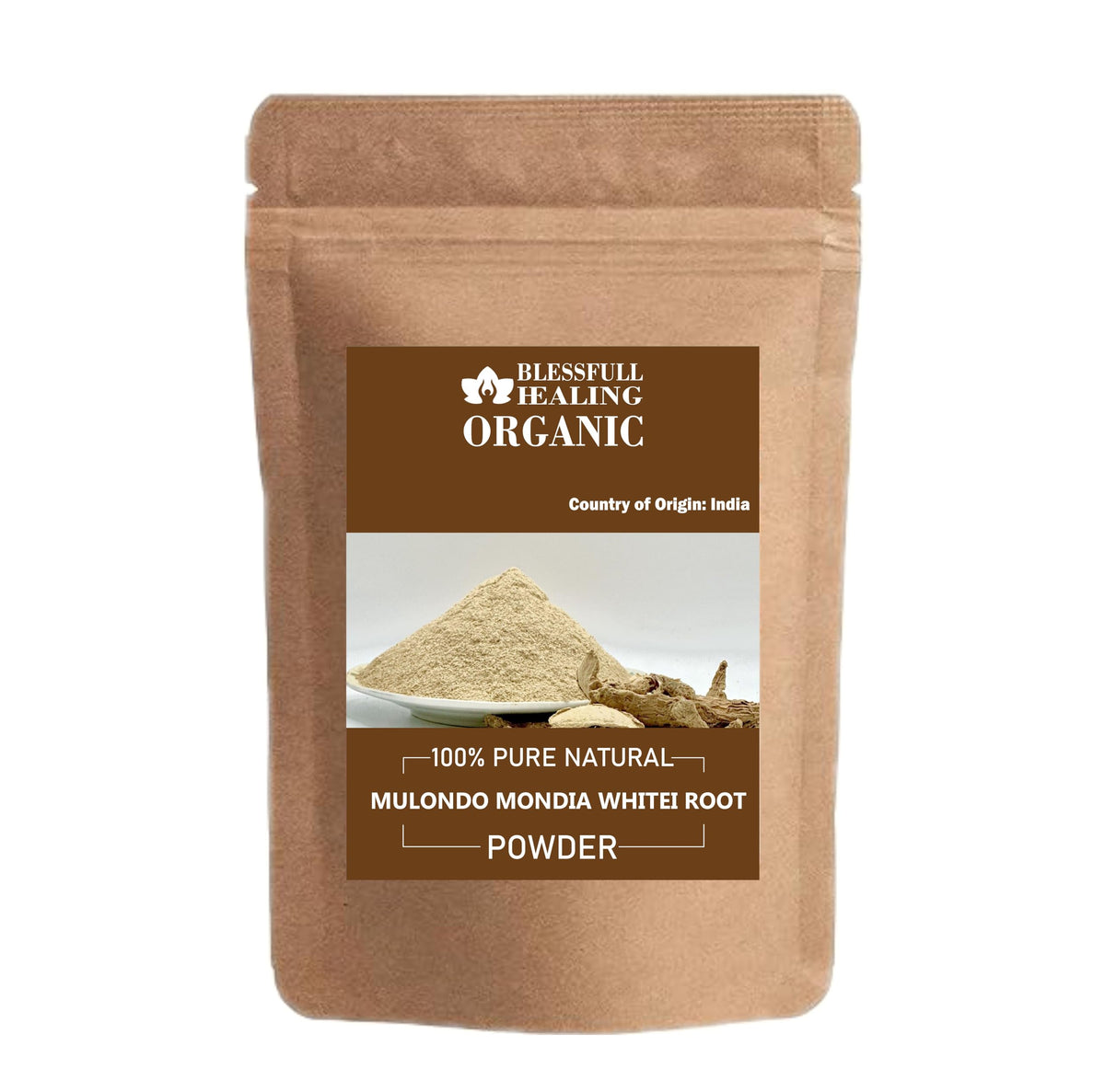 Polvo de raíz Mulondo Mondia Whitei de Blessfull Healing, polvo fino para mezclas naturales