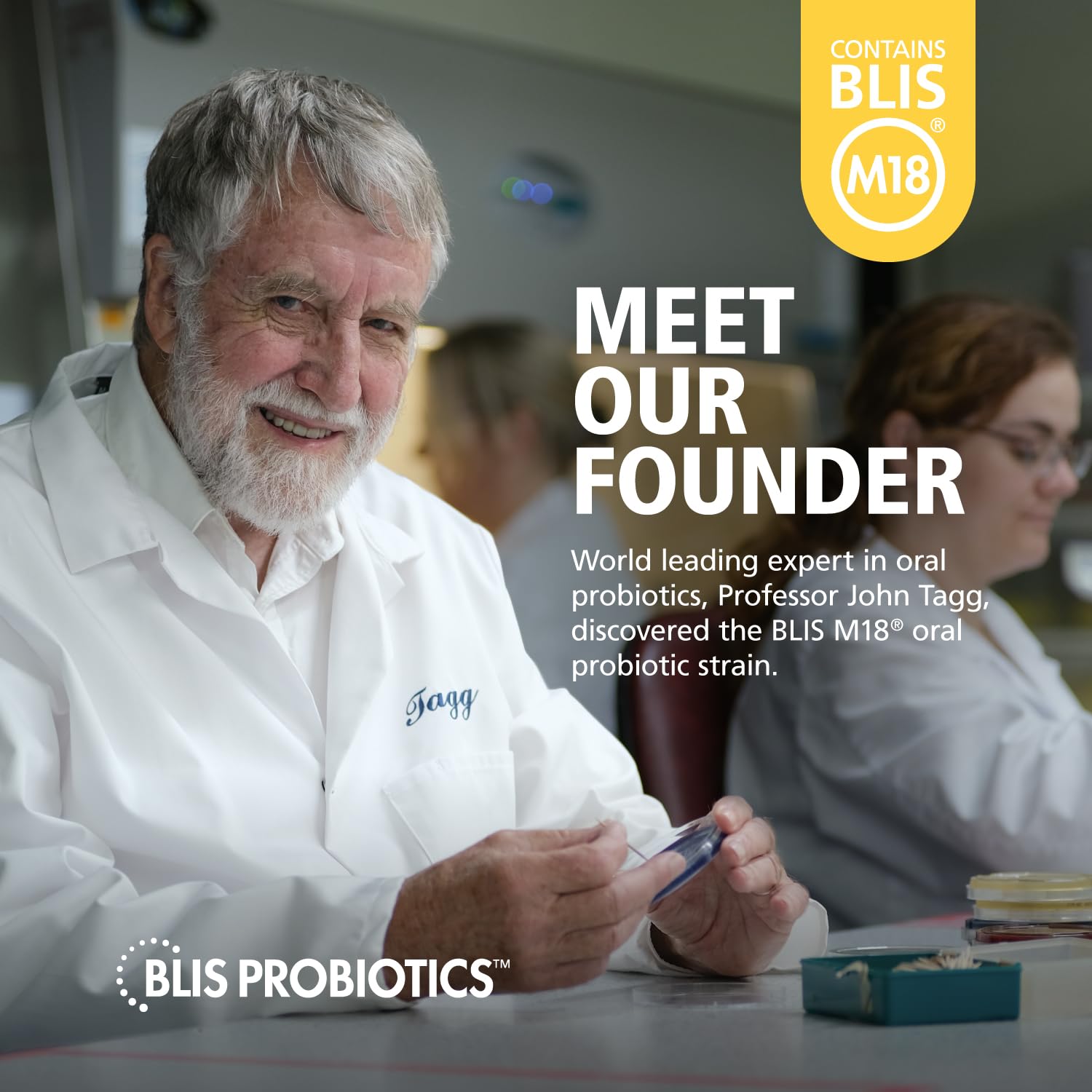 BLIS Teeth & Gums M18 información clara de alérgenos y almacenamiento