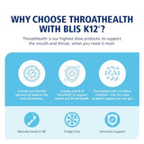 BLIS ThroatHealth paquete de 30 tabletas para bienestar oral diario