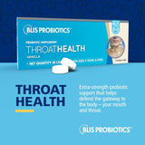 BLIS ThroatHealth tabletas sabor vainilla para uso diario sin refrigeración