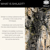 Etiqueta certificada con normas cgmp en Blisque Shilajit Resina.