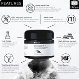 Frasco de Blisque Shilajit Resina de Himalaya, 60 g, fácil de usar.