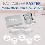 Blissy máscara seda para dormir de lado evitando roces