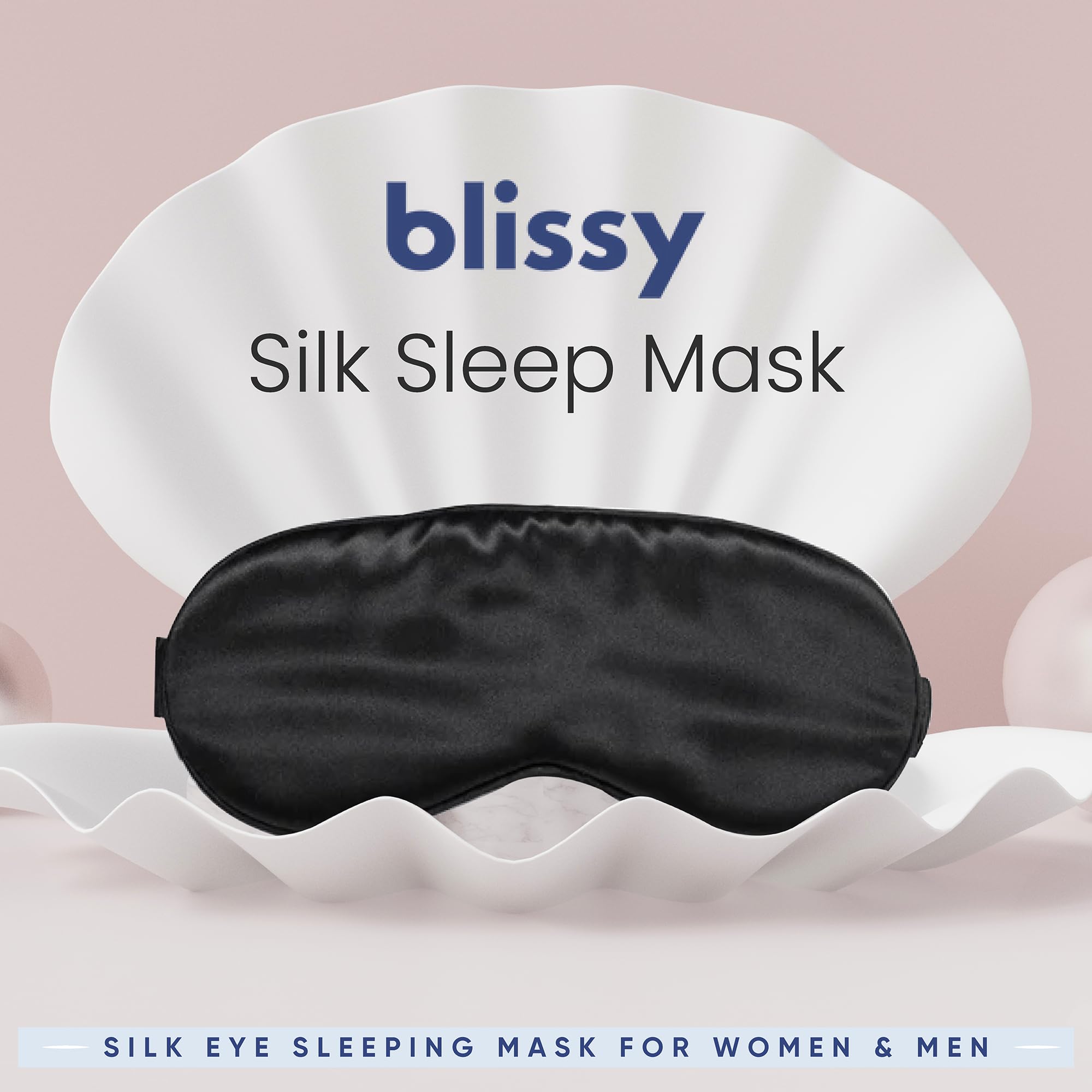 BLISSY máscara-seda uso nocturno, ideal para relajación y descanso.