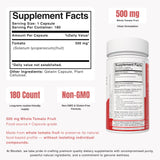 Caja Bloofah Licopeno 500 mg, trasera, información de ingredientes y seguridad.