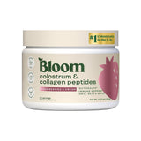 Bloom Nutrition Colostro Bovino Polvo Fresa Envase, apoyo digestivo diario.