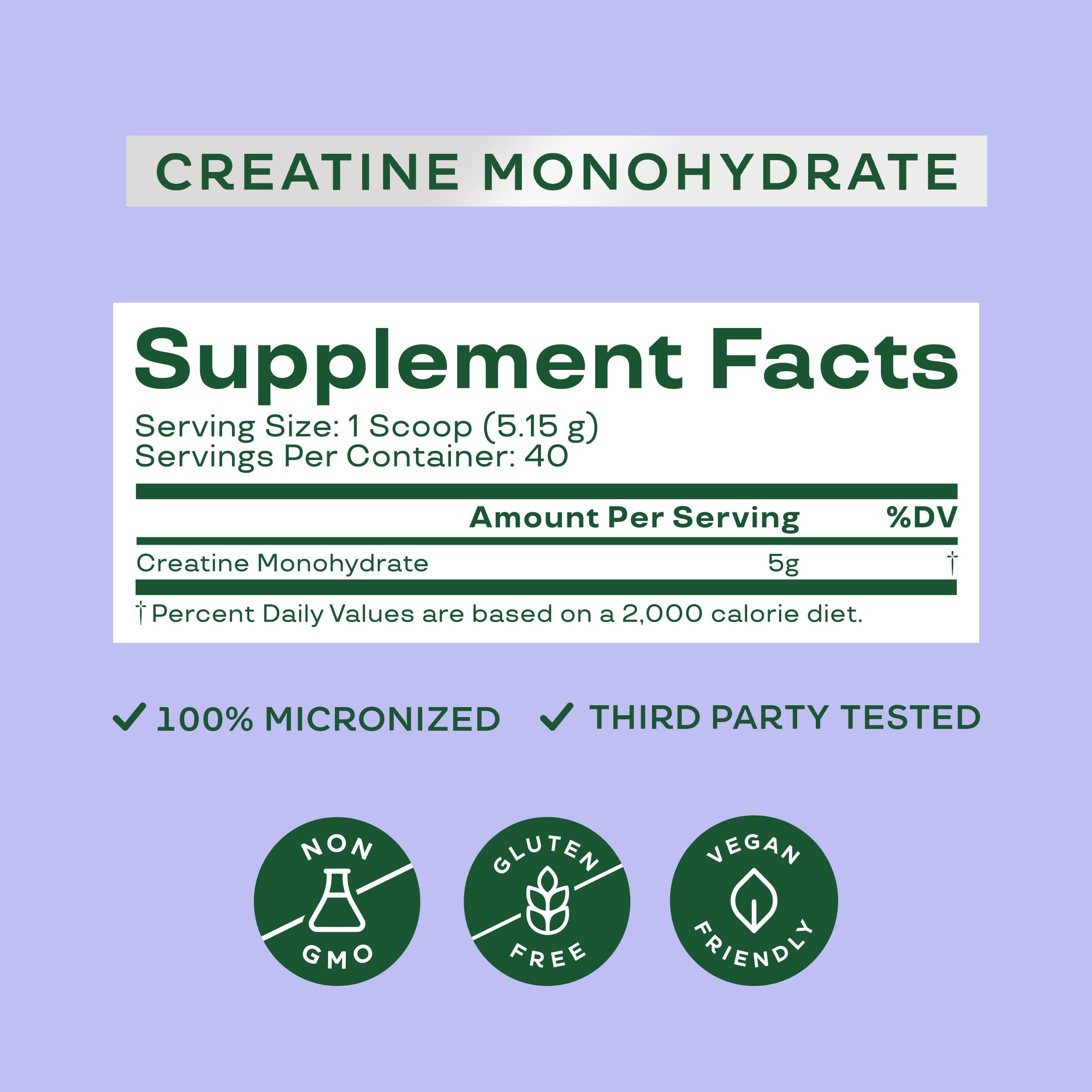 Disolución rápida de Bloom Nutrition Creatina Monohidrato en bebida