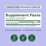 Disolución rápida de Bloom Nutrition Creatina Monohidrato en bebida