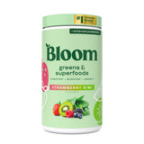 Bloom Nutrition: botella vertiendo polvo verde para una ingesta diaria de vegetales