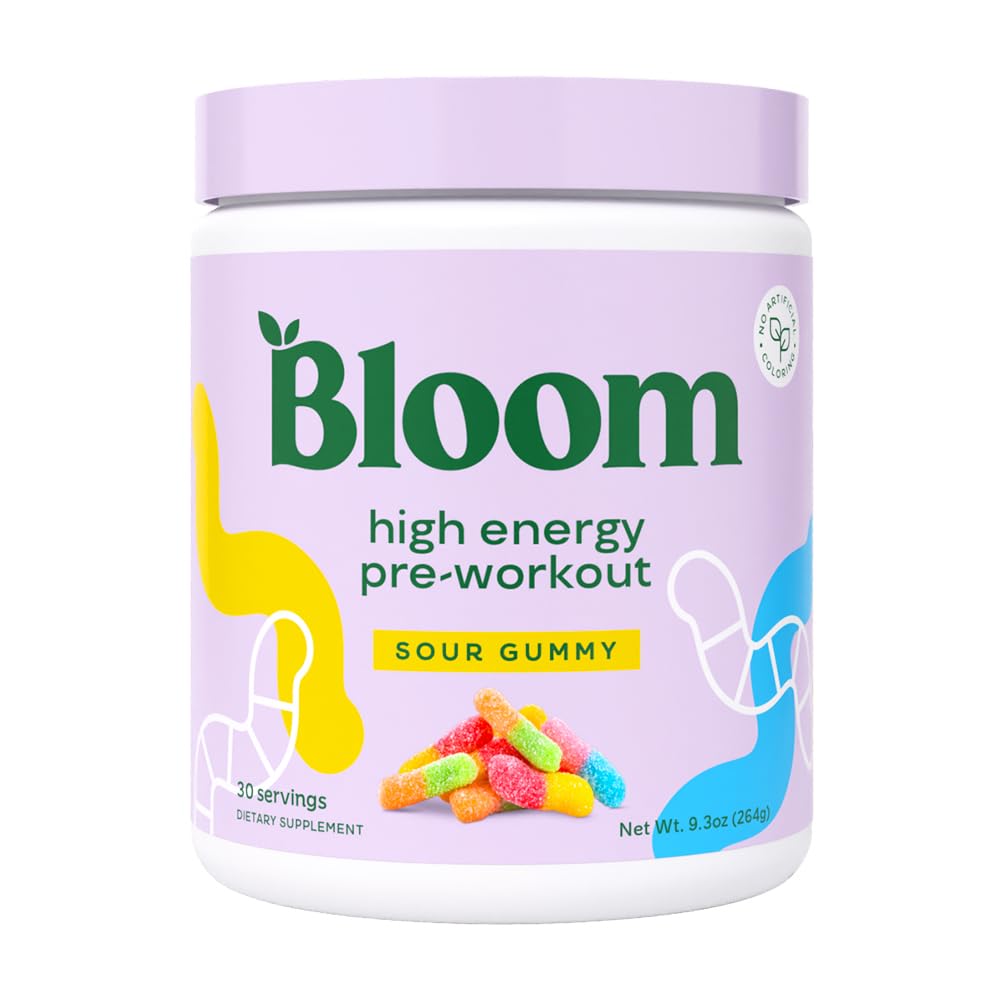 Bloom Nutrition pre-entreno polvo para energía sostenida en cada entrenamiento