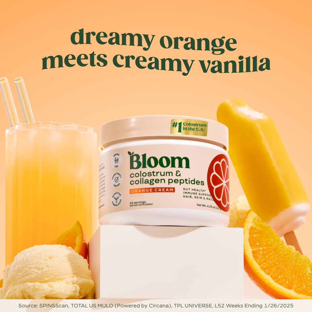 Bloom Nutrition probióticos y colostro bovino para apoyo intestinal diario