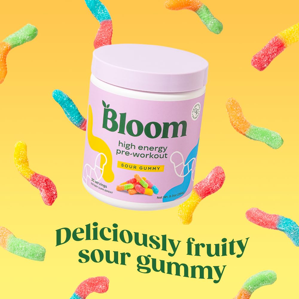 Bloom Nutrition envase con sabor Gomita Ácida para entrenos diarios