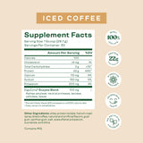 Textura cremosa de café frío Bloom Nutrition, ideal para recuperación y snack proteico