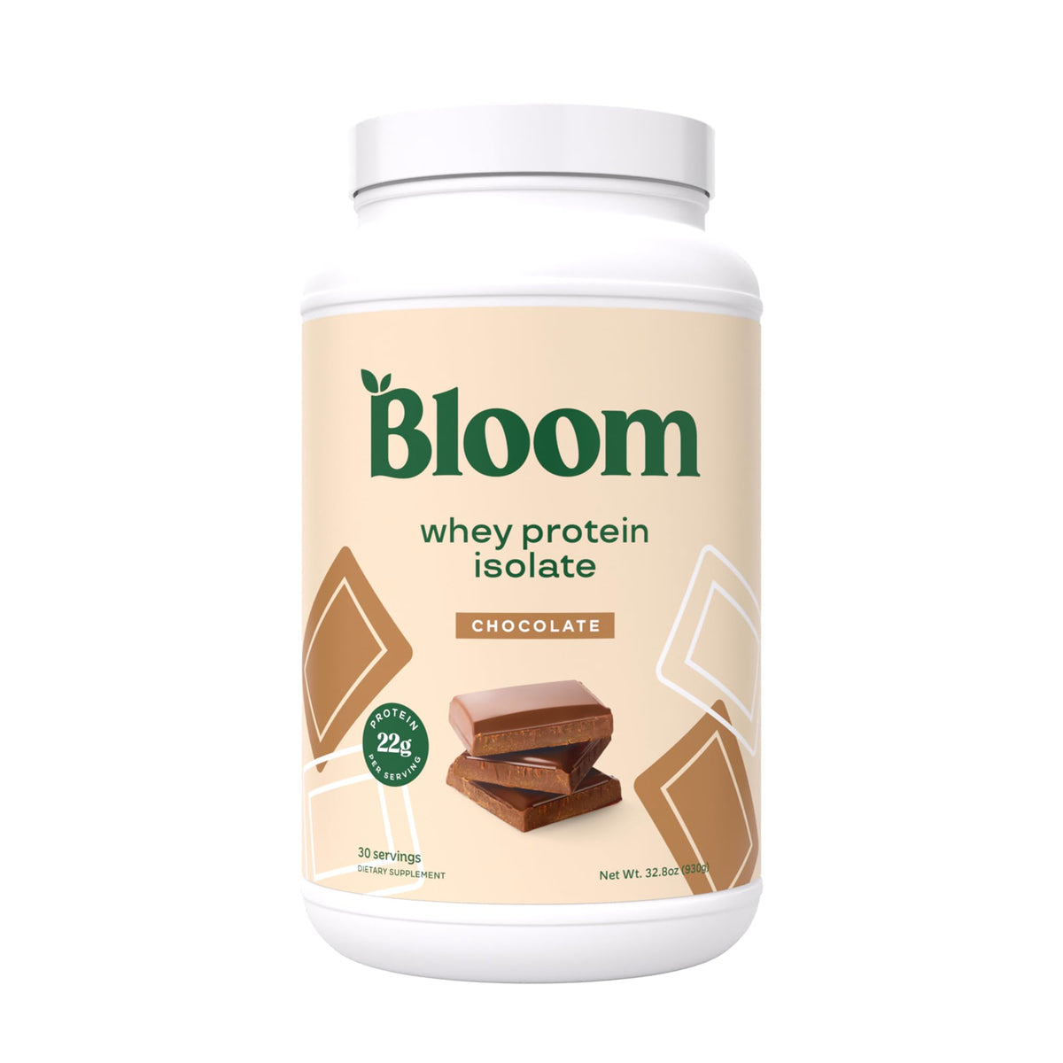 Bloom Nutrition Whey Isolate Chocolate Pote: proteína de alta calidad para recuperación posentrenamiento.