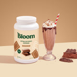 Bloom Nutrition Whey Isolate Chocolate Vaso: batido suave para recargar proteínas tras entrenar.