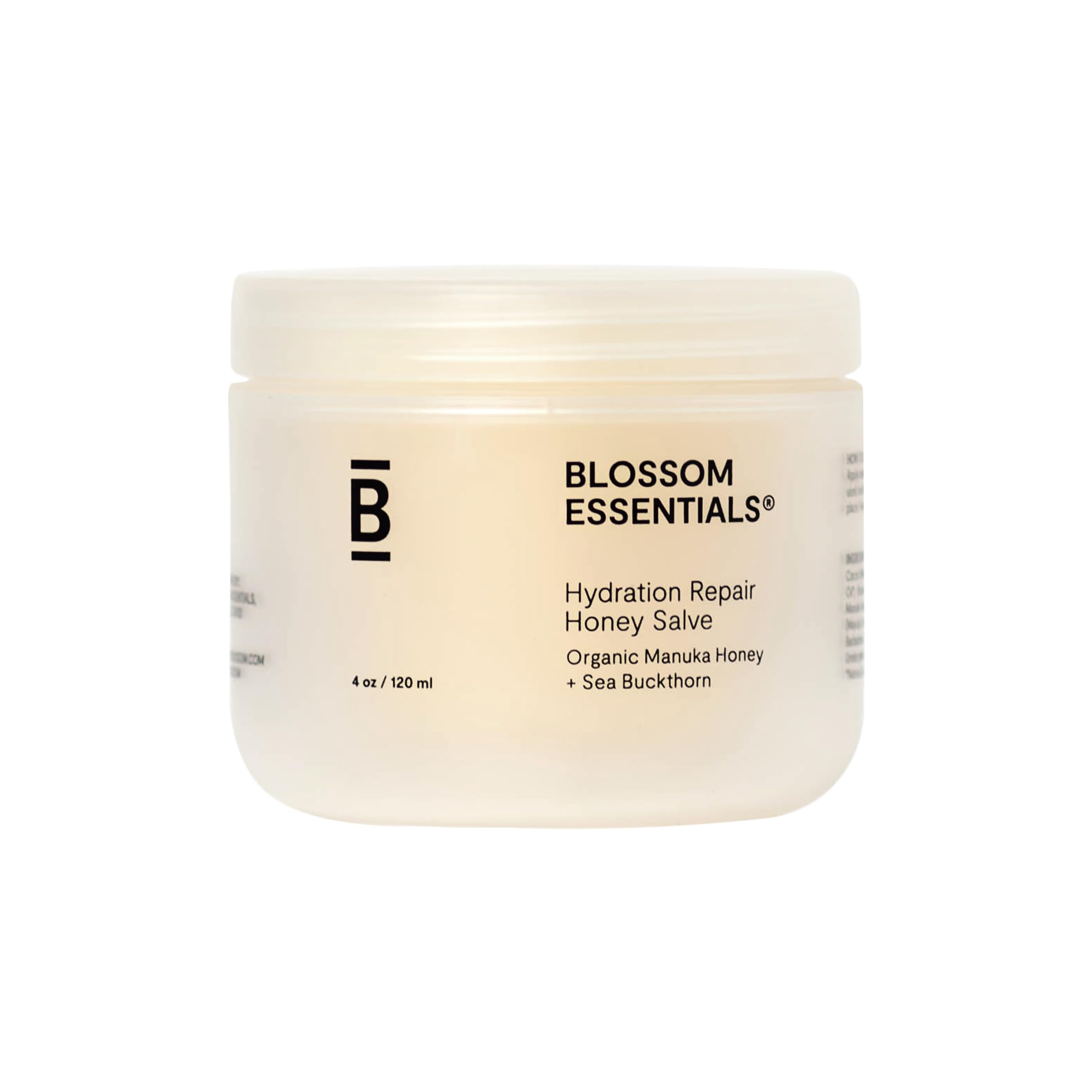 Blossom Essentials Honey Salve con Manuka: envase visible para hidratación profunda.
