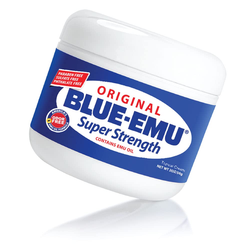 BLUE-EMU Crema Original, bote de dos onzas, alivio localizado en músculos.