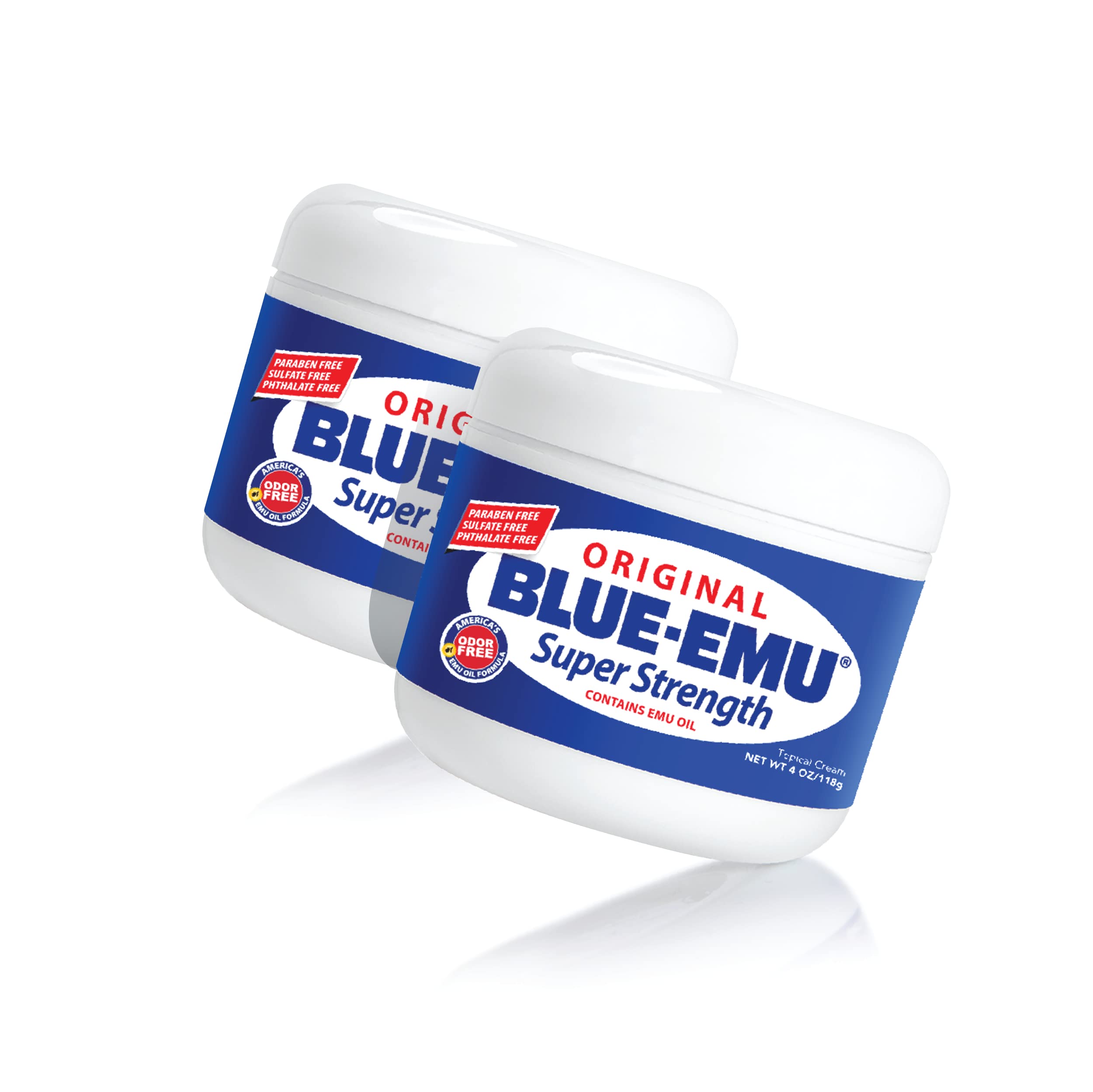 Blue-EMU Original crema en botella para alivio muscular diario.