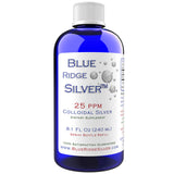 Blue Ridge Silver 25ppm, botella de 8 oz para uso diario potencial.