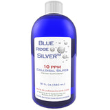 Blue Ridge Silver, botella de plata coloidal 16 oz para uso diario.