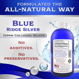 Envase PETE sin BPA de Blue Ridge Silver para almacenamiento seguro.
