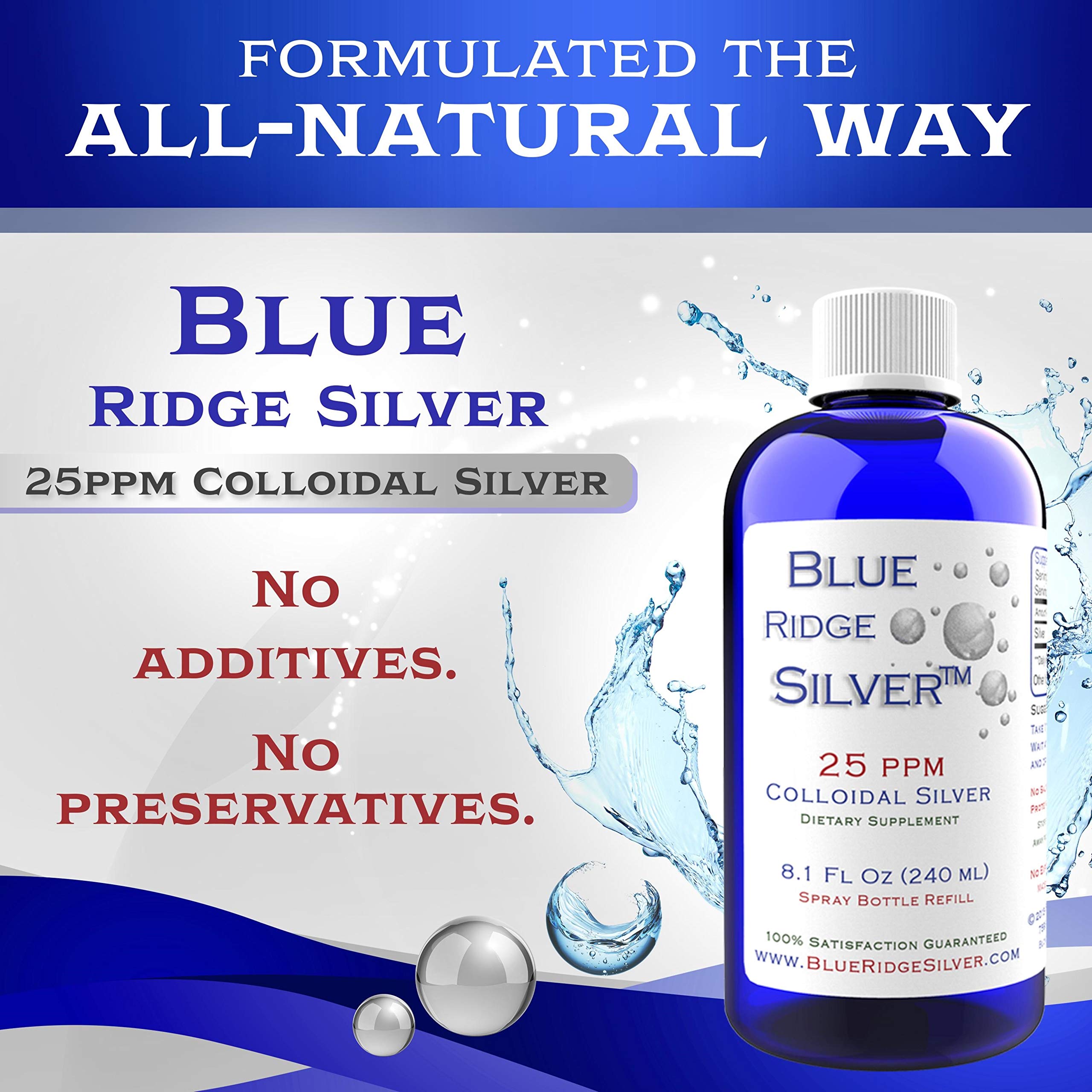 Blue Ridge Silver, envase sin sal, adecuado para dietas sensibles.