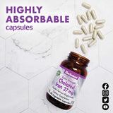 BlueBonnet Albion Hierro 27 mg, cápsulas suaves y de fácil ingestión.