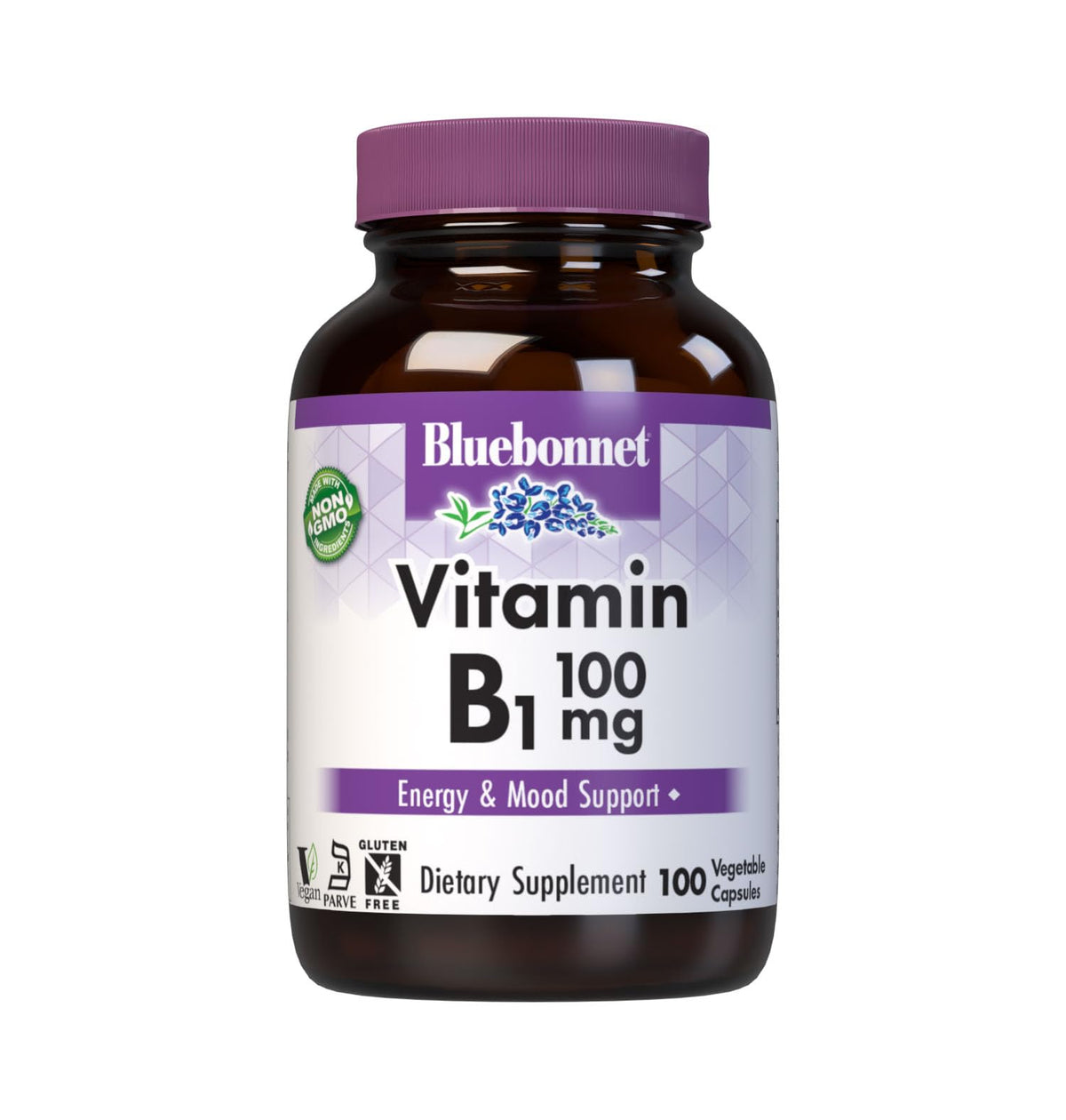 BlueBonnet B1 100 mg cápsulas vegetales para energía diaria
