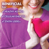 Vista de cápsula única BlueBonnet CoQ10 ubiquinol, fácil de tragar.